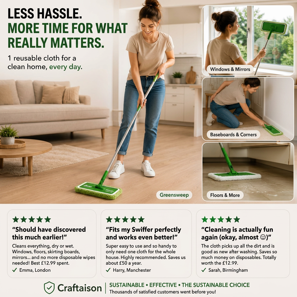 GreenSweep™ | Reusable Mop Pad for Swiffer
