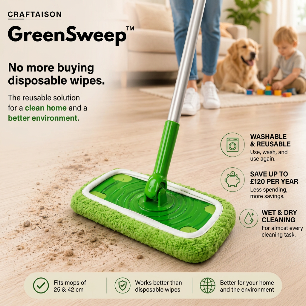GreenSweep™ | Reusable Mop Pad for Swiffer