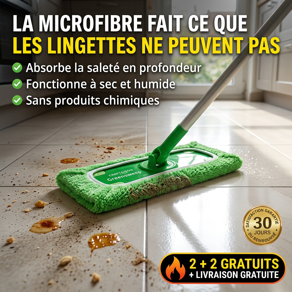 GreenSweep™ – Serpillière réutilisable pour Swiffer