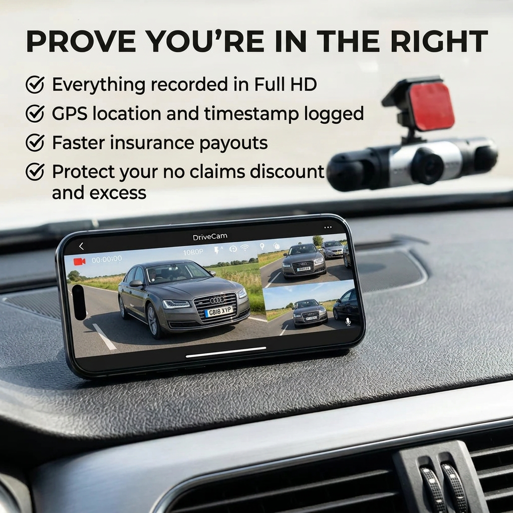 DriveCam™ | Wireless dashcam that sees everything around your car