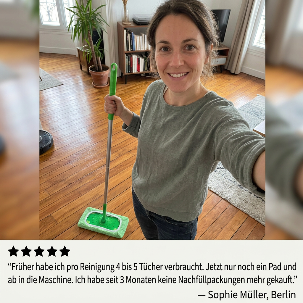 GreenSweep™ | Wiederverwendbares Wischpad für Swiffer
