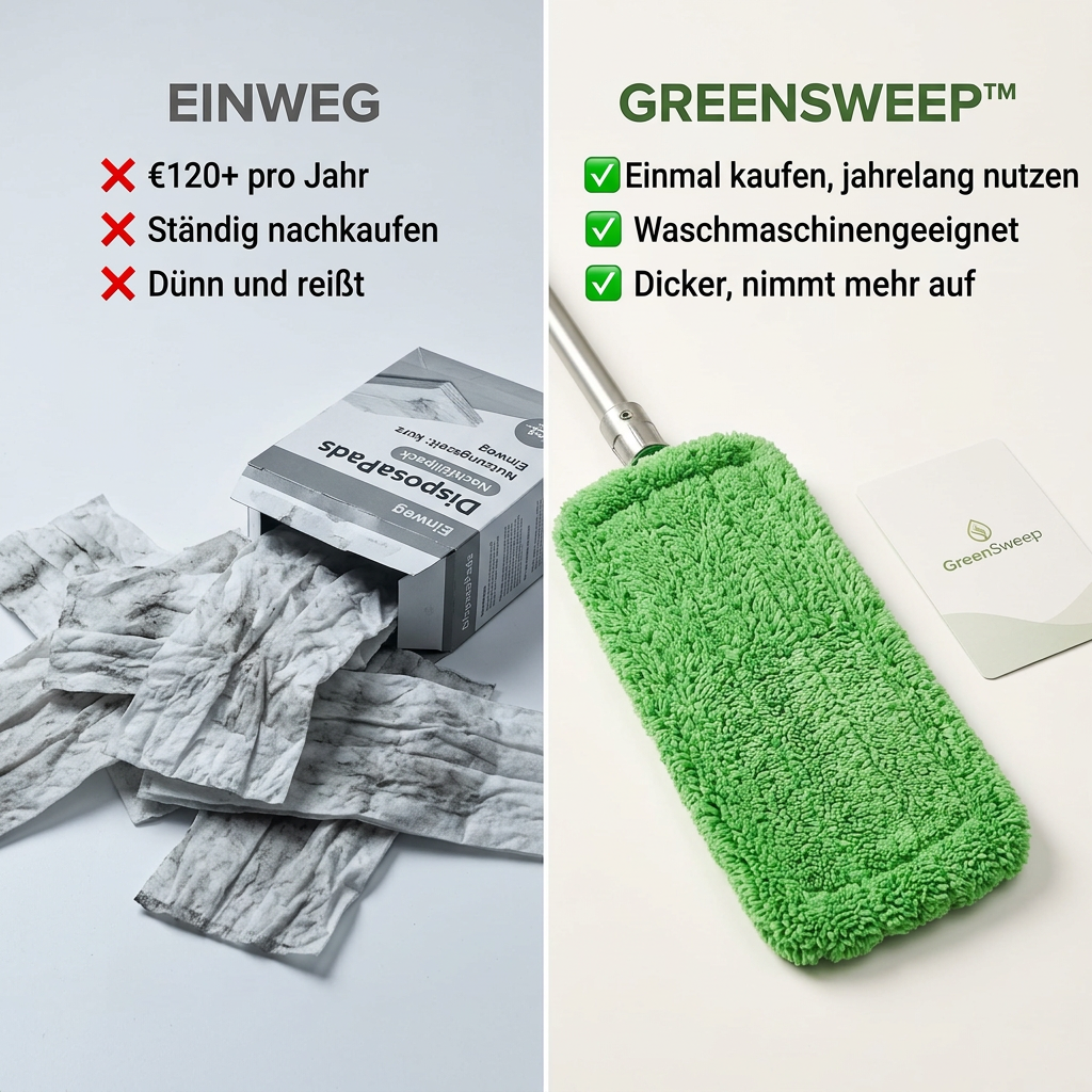 GreenSweep™ | Wiederverwendbares Wischpad für Swiffer
