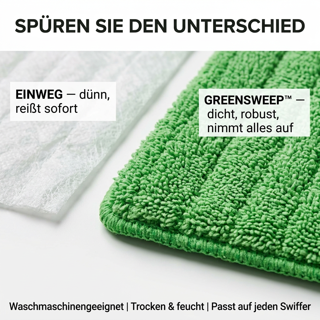 GreenSweep™ | Wiederverwendbares Wischpad für Swiffer