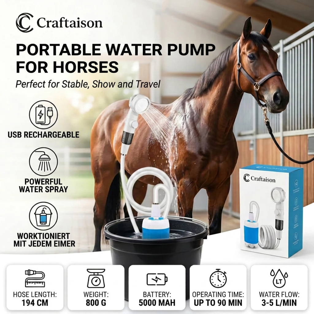 Craftaison Portable Water Pump | Rinse Your Horse Anywhere