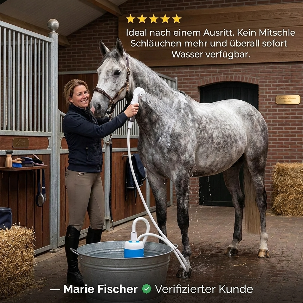 Craftaison Tragbare Wasserpumpe | Pferd überall abspülen