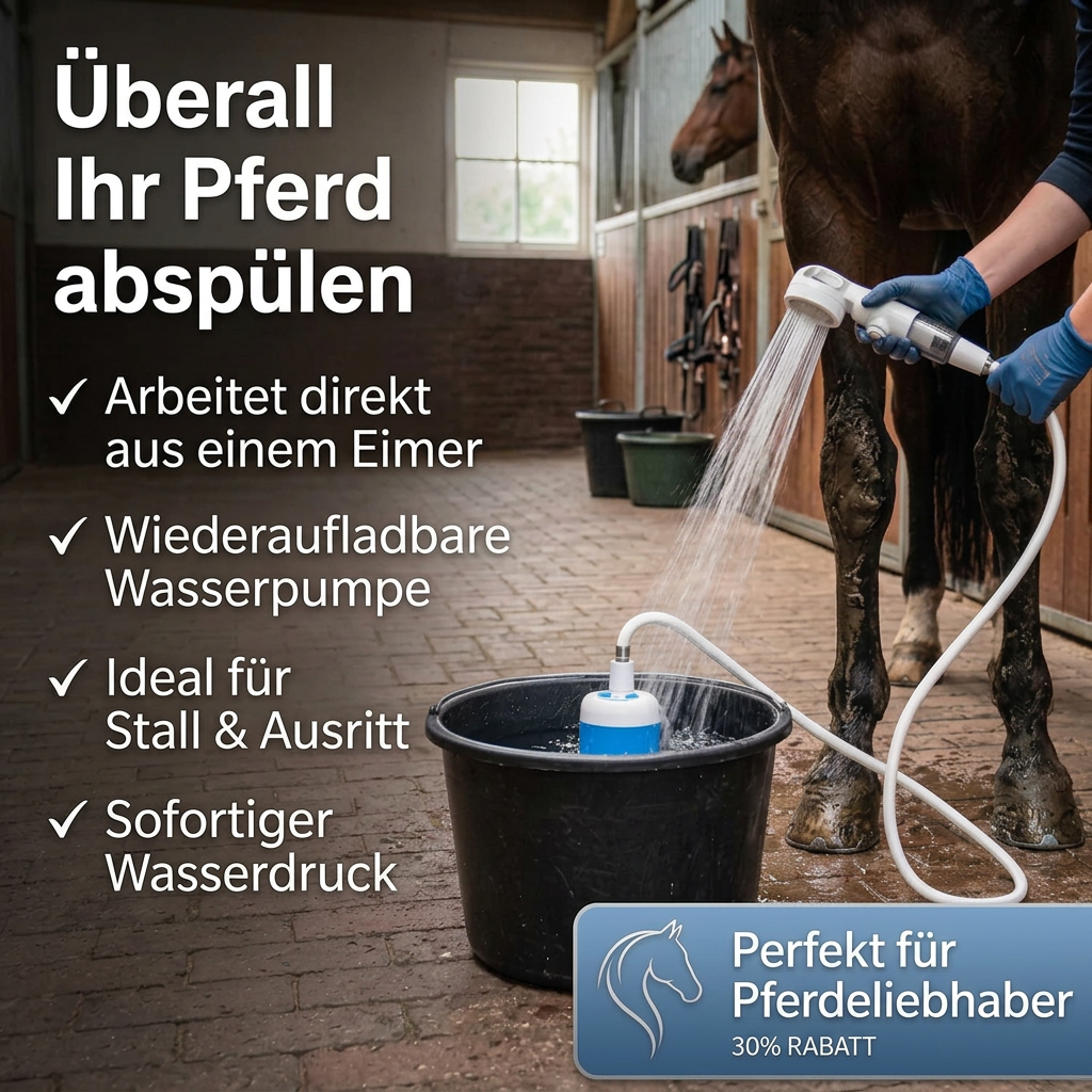 Craftaison Tragbare Wasserpumpe | Pferd überall abspülen